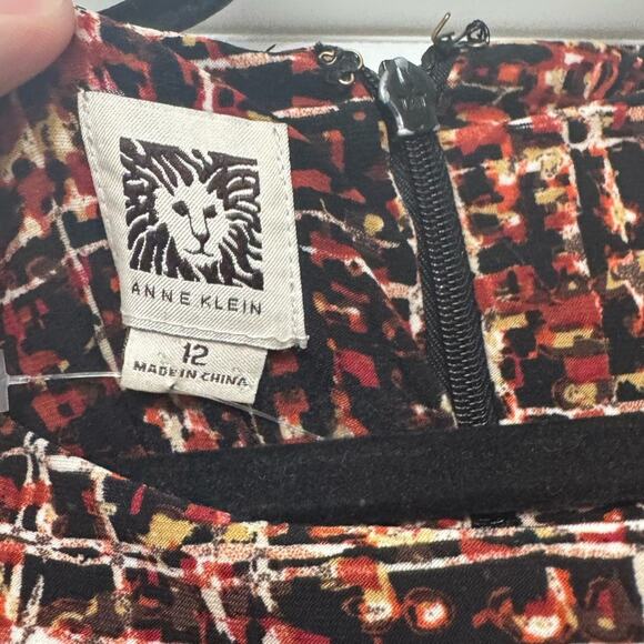 Anne Klein Sheath Dress Size 12 Multicolor Bodycon Stretch Work Office Career - Picture 3 of 8